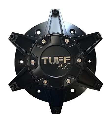 TUFF T12 Wheels C-623801-1 TT12DSBC 5 Lug Satin Black and Chrome Center Cap