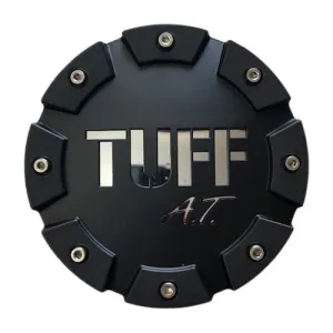 Tuff Wheels C6119-6CAP PCTLFBC Black with Chrome Logo Center Cap