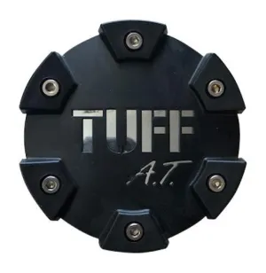 Tuff Wheels C611902 PCTSFBC Black with Chrome Logo Center Cap Small