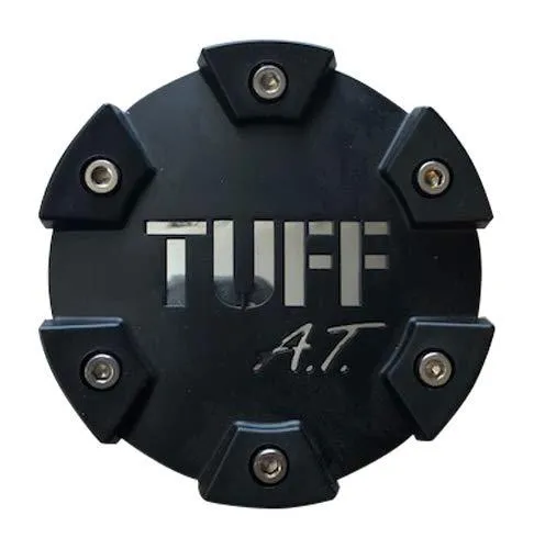 Tuff Wheels C611902 PCTSFBC Black with Chrome Logo Center Cap Small
