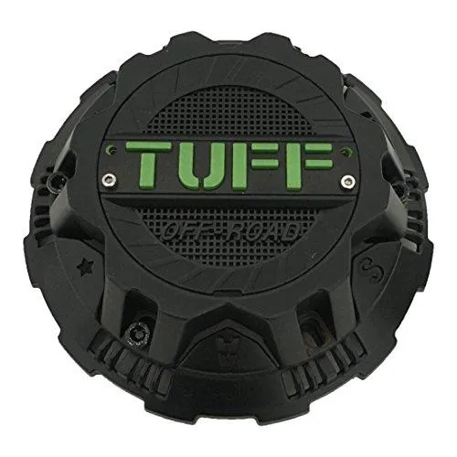 TUFF Wheels TUFF-10-CAP Black and Green Center Cap